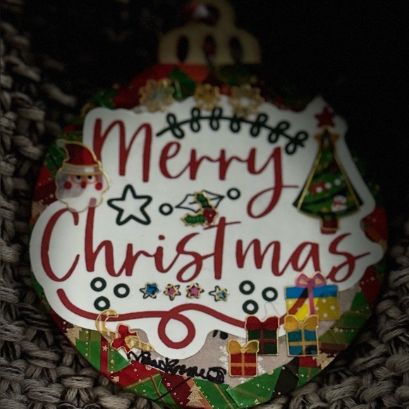 New Handmade 3”x3” Wooden“Merry Christmas” hanging tree ornament $11 - Picture 4 of 7